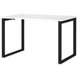 SCHREIBTISCH 120/80/75 cm  in Schwarz, Weiß  - Schwarz/Weiß, MODERN, Holzwerkstoff/Metall (120/80/75cm) - Novel