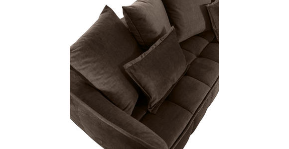 SCHLAFSOFA Flachgewebe Dunkelbraun - Dunkelbraun/Schwarz, KONVENTIONELL, Kunststoff/Textil (250/70/118cm) - Carryhome