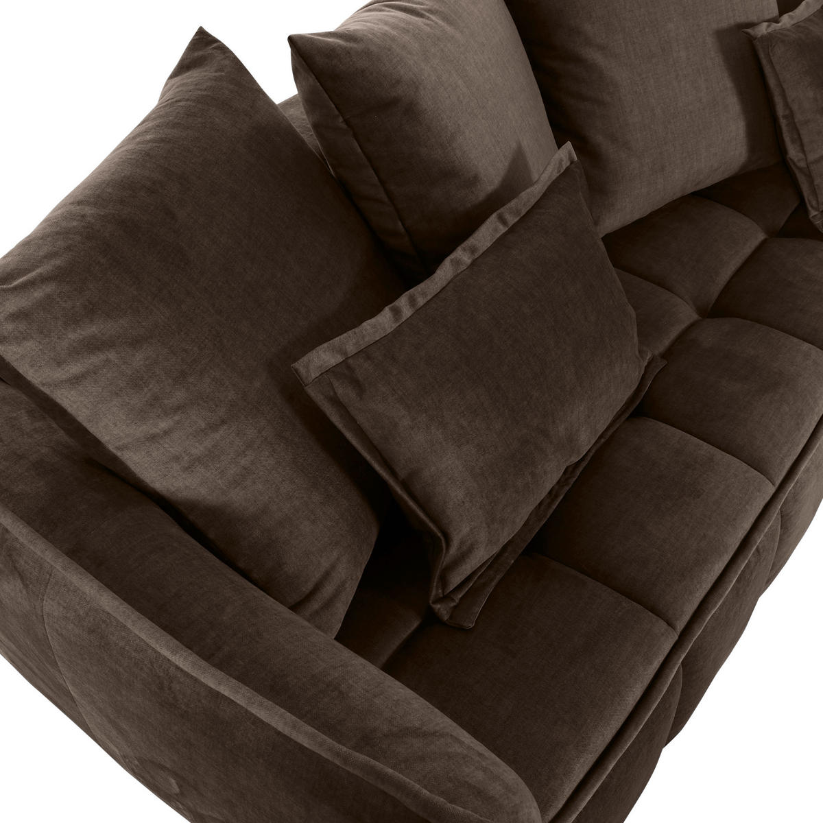 SCHLAFSOFA in Flachgewebe Dunkelbraun  - Dunkelbraun/Schwarz, Konventionell, Kunststoff/Textil (250/70/118cm) - MID.YOU