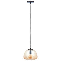 HÄNGELEUCHTE 25/176 cm  - Bernsteinfarben, Design, Glas/Metall (25/176cm) - Brilliant