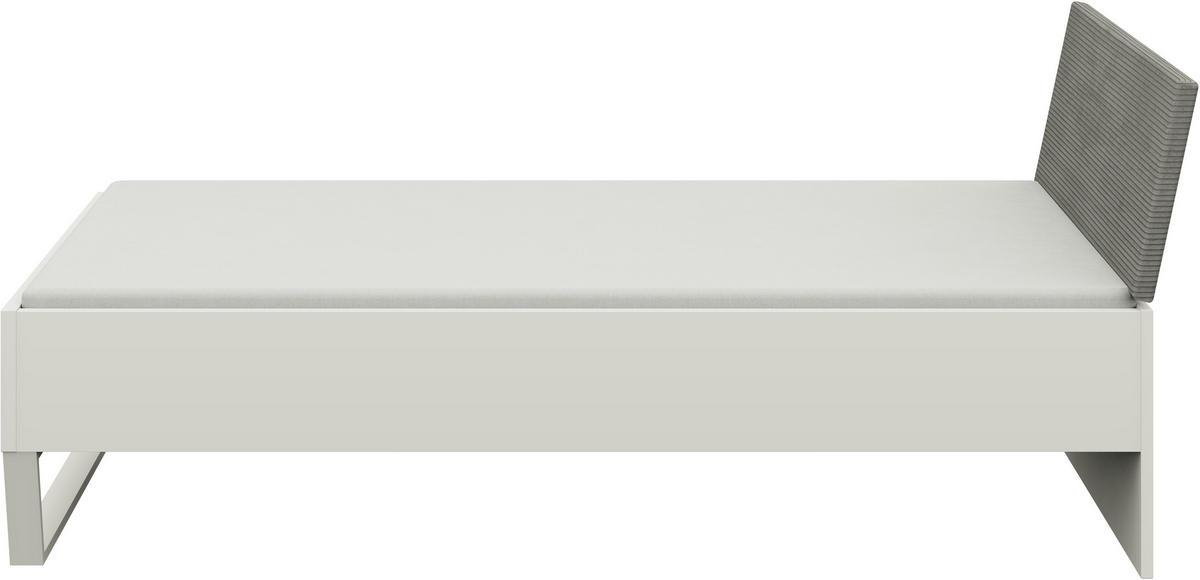BETT 120/200 cm  in Grau, Weiss   - Weiss/Grau, Design, Holzwerkstoff/Textil (120/200cm) - Cantus