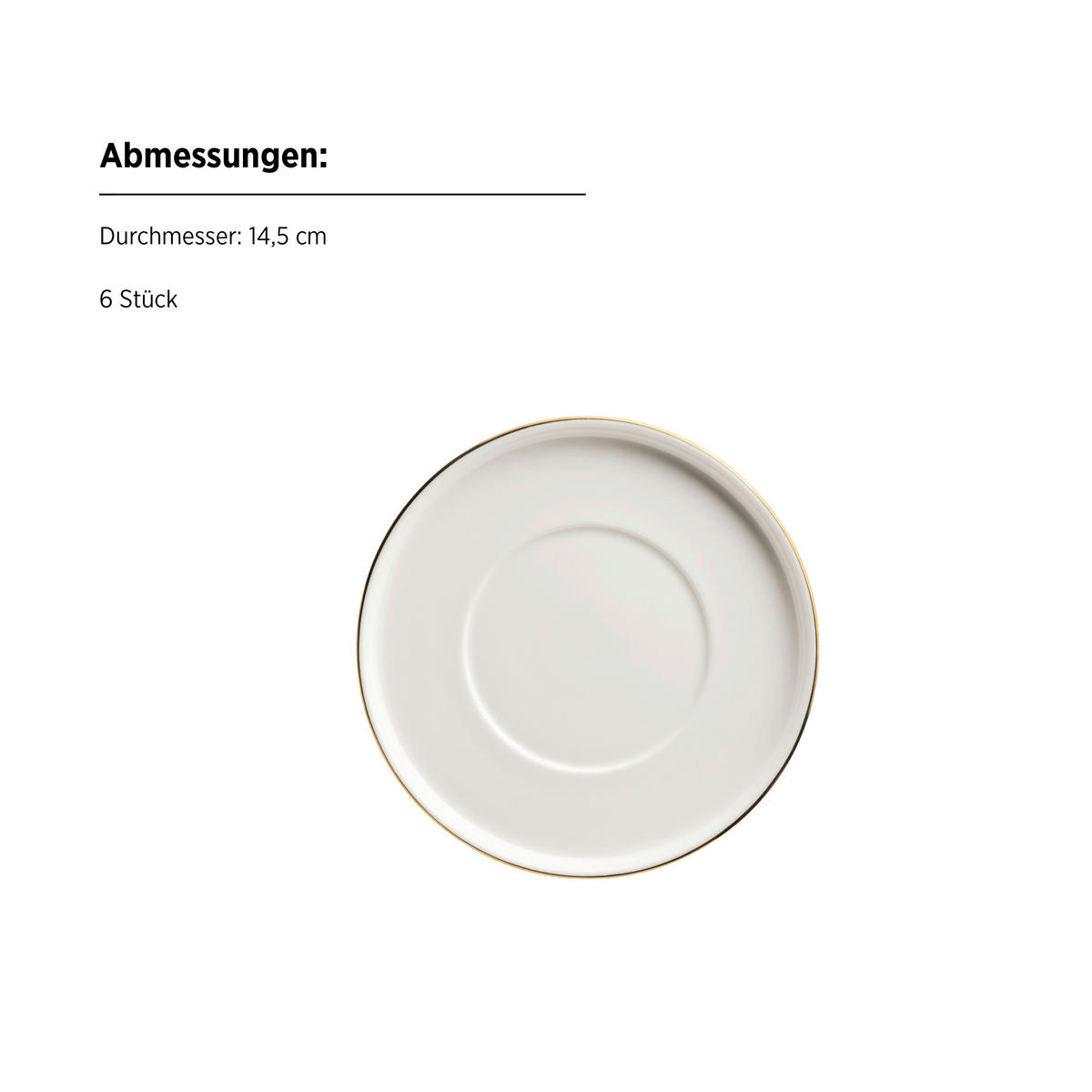 KAFFEESERVICE Weiß, Goldfarben Sita 18-teilig  - Goldfarben/Weiß, Trend, Keramik - Mäser