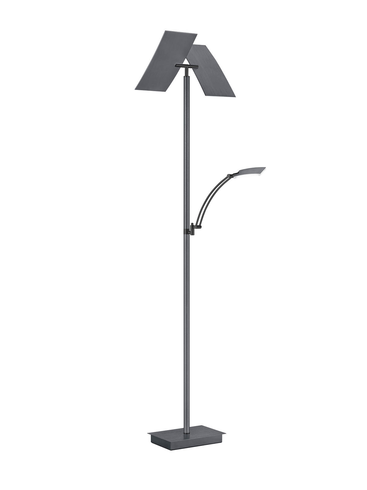LED-STEHLEUCHTE  50/185 cm    - Anthrazit, Design, Metall (50/185cm) - Hell