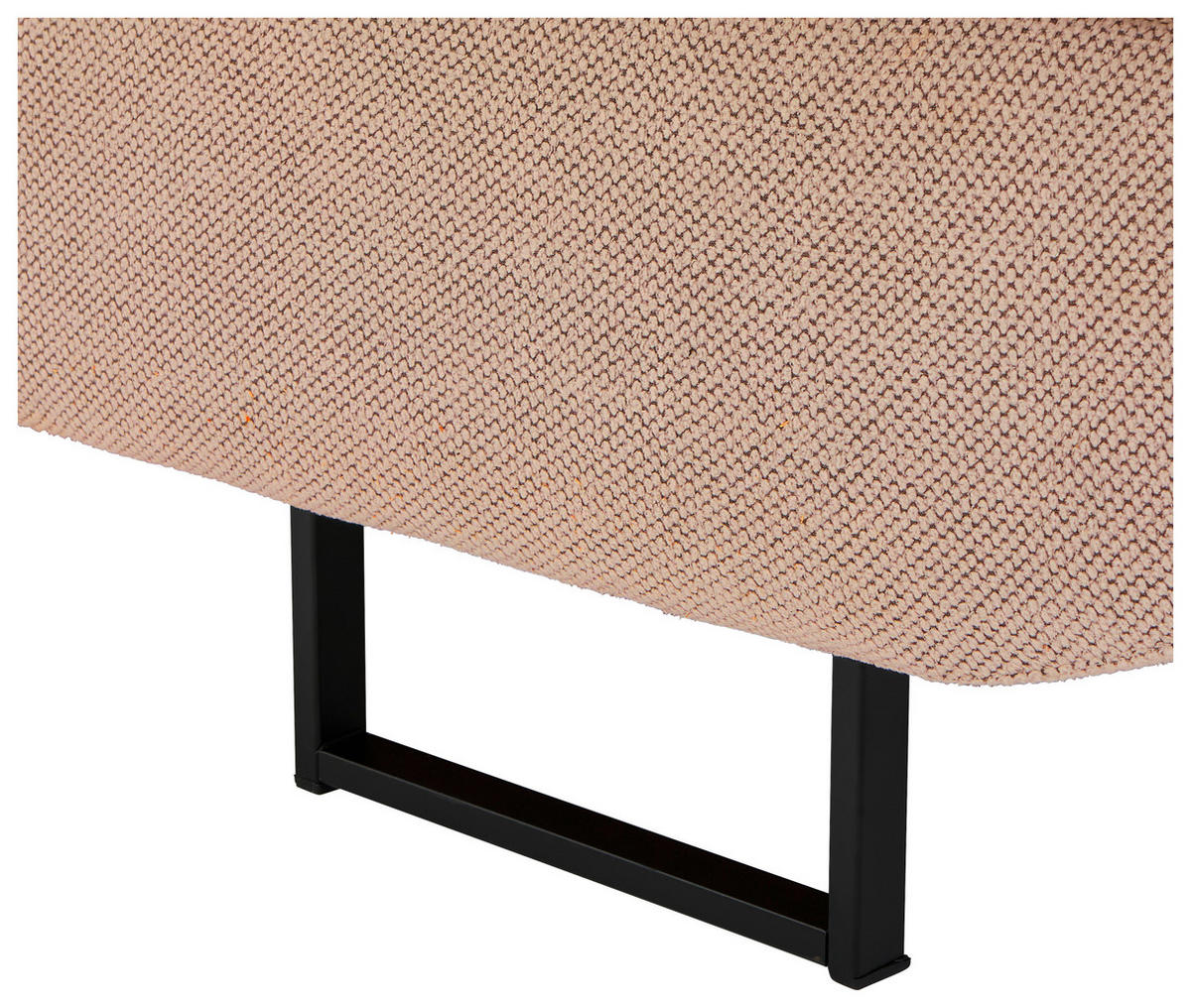 HÖRNSOFFA i vävt tyg gammelrosa  - svart/gammelrosa, Design, metall/textil (280/235cm) - Hom`in