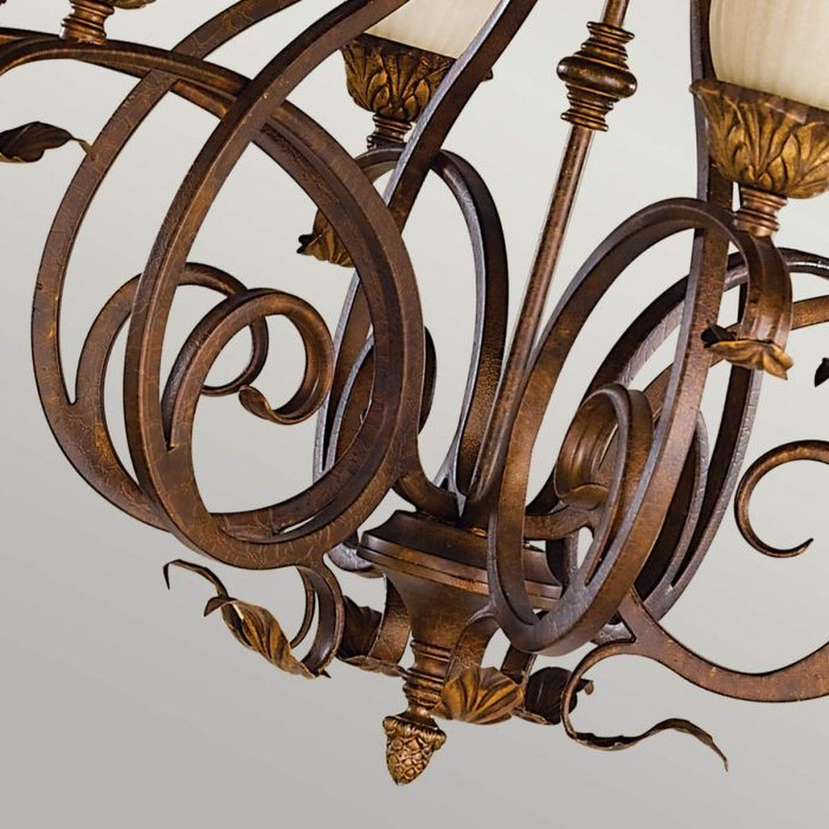 LUSTER  73/82 cm      Sonomavalley  - crvenosmeđa, Konvencionalno, staklo/metal (73/82cm) - Elstead Lighting