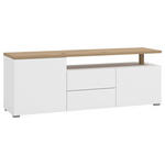 LOWBOARD  in  - Weiß/Eiche Artisan, Basics, Holzwerkstoff/Kunststoff (154/55,5cm) - Carryhome