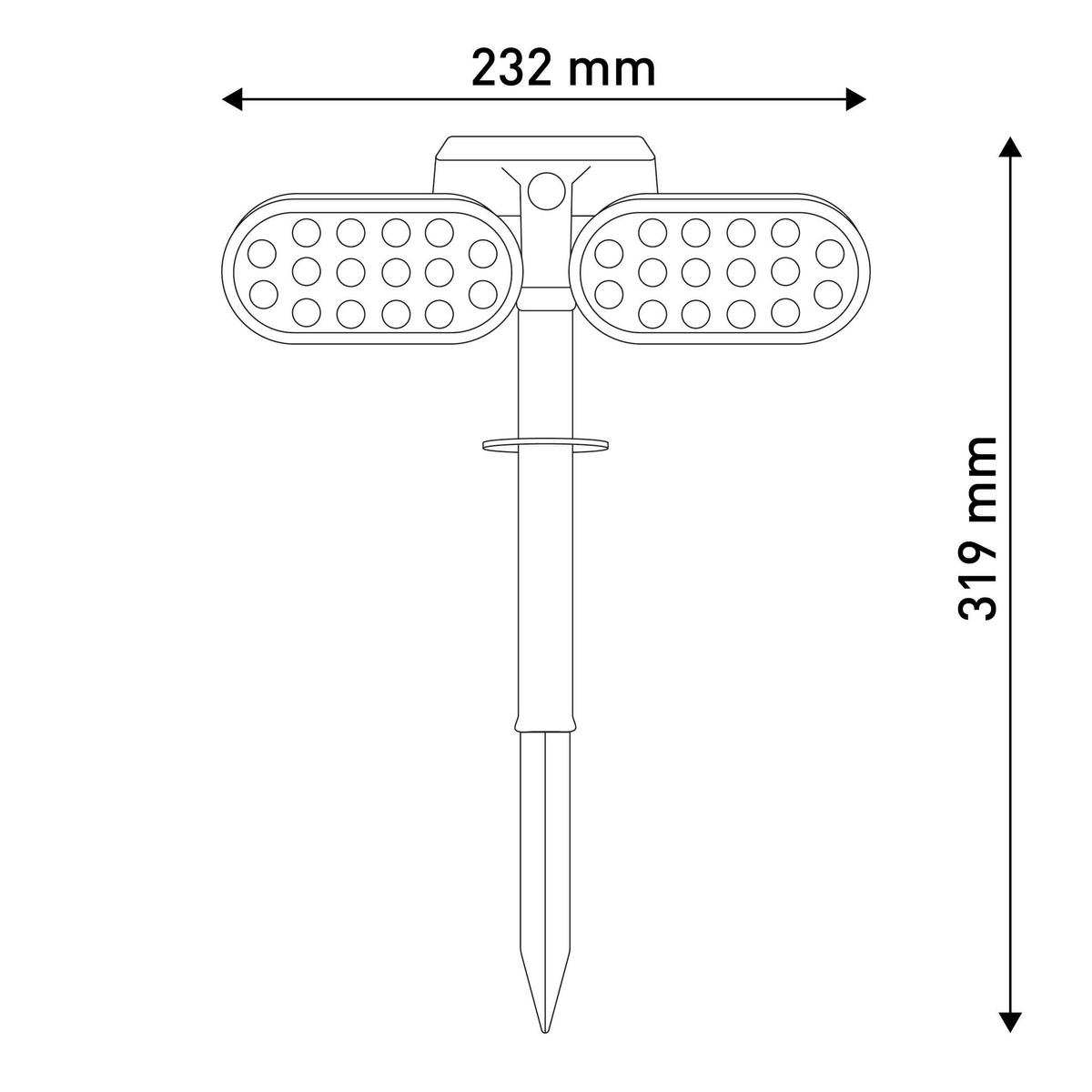 LED-STRAHLER Paco 23,2/15,5/31,9 cm   - Schwarz, Basics, Kunststoff (23,2/15,5/31,9cm) - Näve