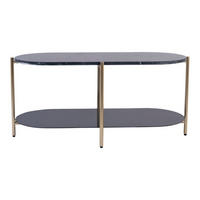 POMOĆNI STOLIĆ crna, zlatne boje  metal, prirodni materijali   - zlatne boje/crna, Basics, kamen/metal (101cm)