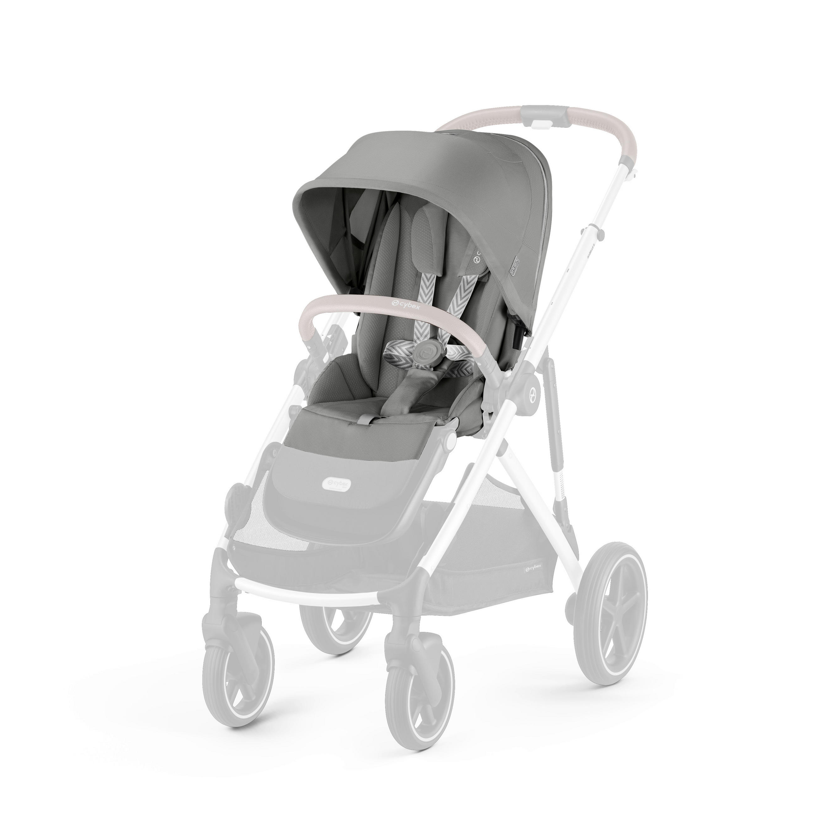 SPORTWAGENAUFSATZ GAZELLE S - Grau, Basics, Textil (43/21/54cm) - cybex GOLD