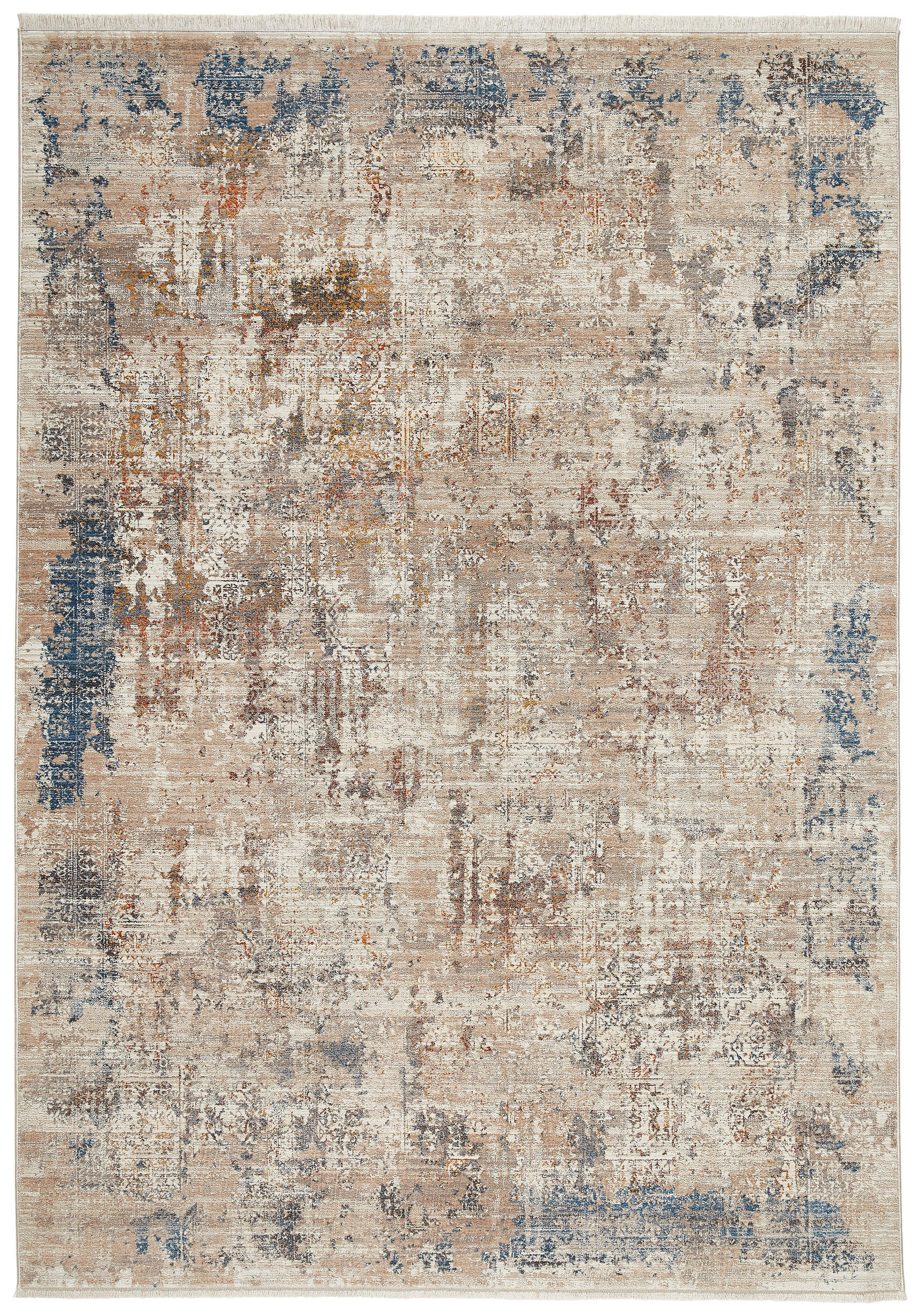 VINTAGE-TEPPICH 133/185 cm Samarkand Blau, Beige rechteckig  - Blau/Beige, LIFESTYLE, Textil (133/185cm) - Novel