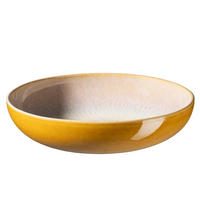 SCHÜSSEL ALPENGLÜHEN   - Dunkelgelb/Weiß, Basics, Keramik (31,5/8,5cm) - Mäser