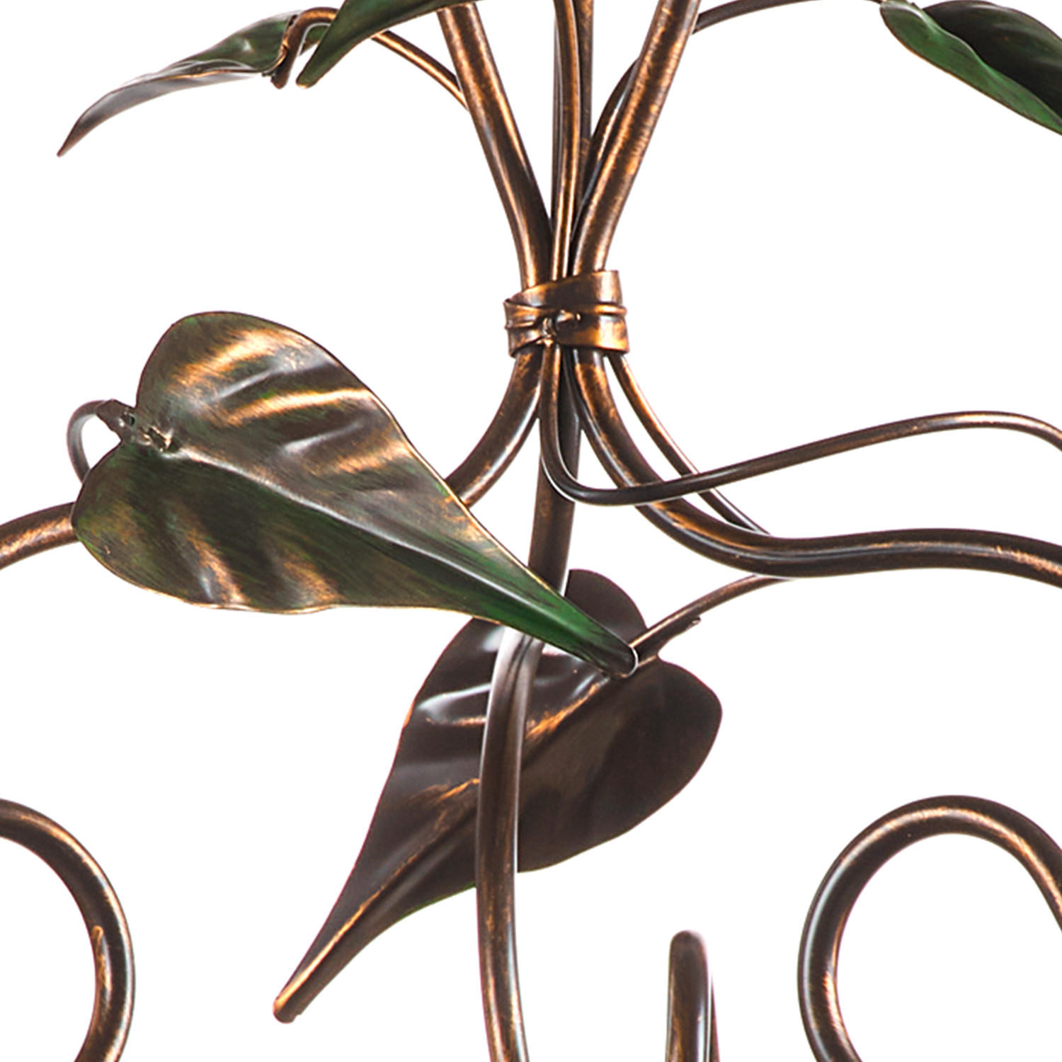 KRONLEUCHTER 40/110 cm   - Bronzefarben/Olivgrün, Natur, Glas/Metall (40/110cm)