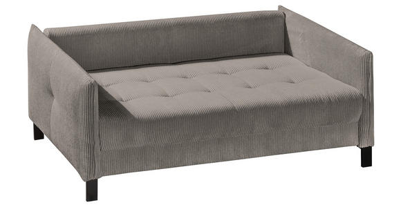 SCHLAFSOFA in Cord Cappuccino - Schwarz/Cappuccino, MODERN, Textil/Metall (150/88/110cm) - Novel