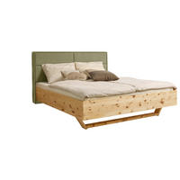 BETT 180/200 cm  in Grün, Zirbelkieferfarben  - Zirbelkieferfarben/Grün, Natur, Holz/Textil (180/200cm) - Valnatura