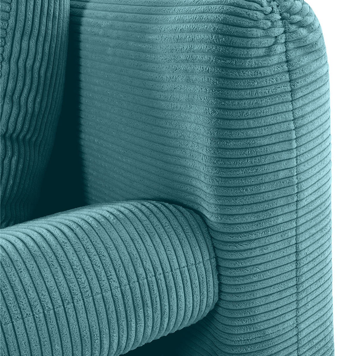 SCHLAFSOFA Cord Petrol  - Petrol/Schwarz, KONVENTIONELL, Textil/Metall (200/78/95cm) - home24