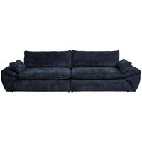 BIG SOFFA i struktur mörkblå  - svart/mörkblå, Klassisk, textil/plast (302/80/120cm) - MID.YOU