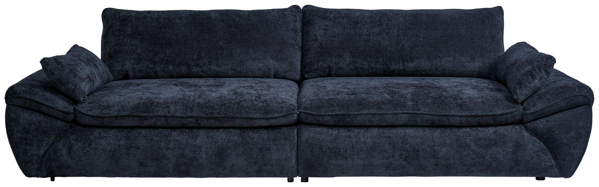 BIG SOFFA i struktur mörkblå  - svart/mörkblå, Klassisk, textil/plast (302/80/120cm) - MID.YOU