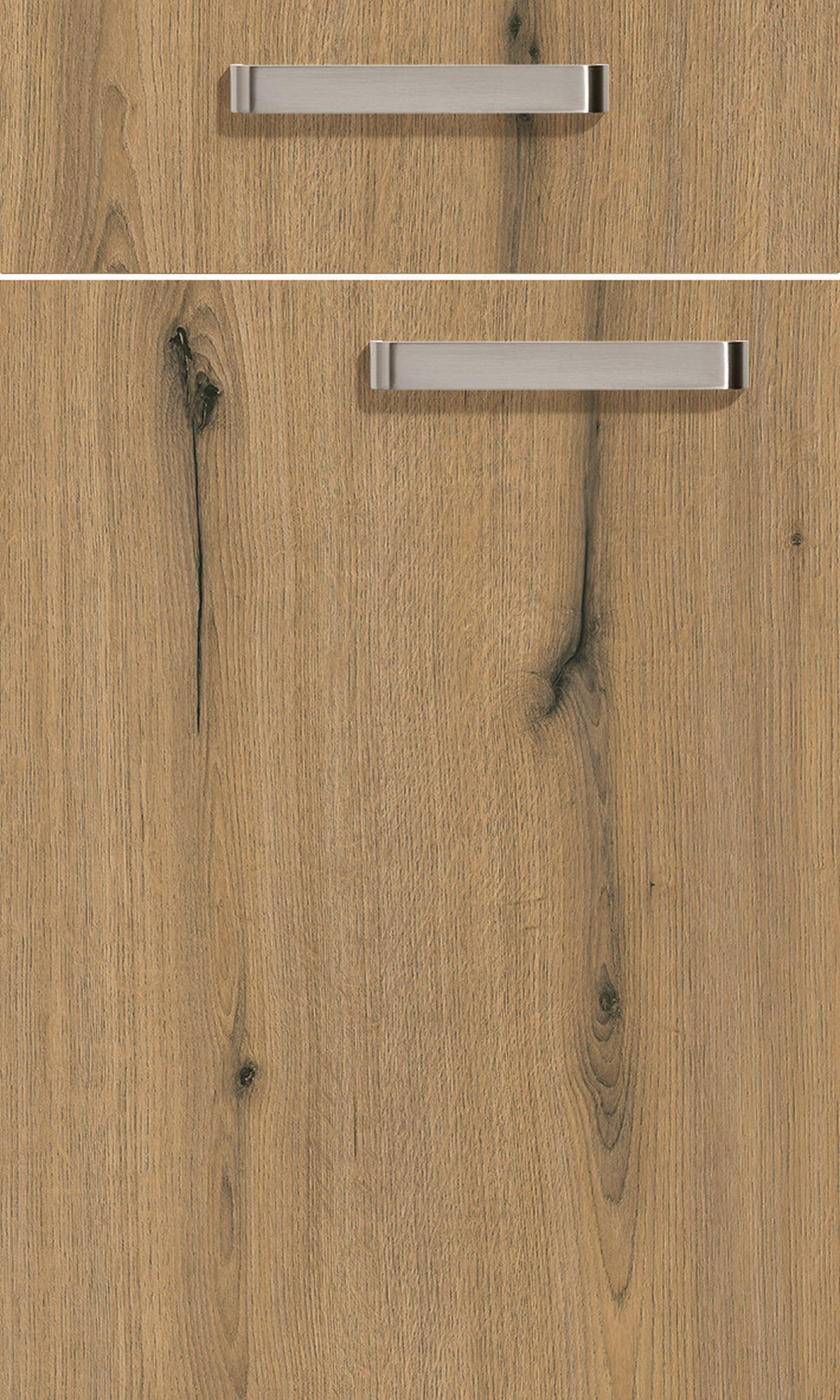 KÜCHENBLOCK 270 cm   in Weiß, Eichefarben  - Eichefarben/Schwarz, KONVENTIONELL, Holzwerkstoff/Metall (270cm) - Welnova