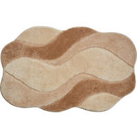 BADTEPPICH Weiß, Beige 60/100 cm  - Beige/Weiß, Basics, Kunststoff/Textil (60/100cm) - Grund