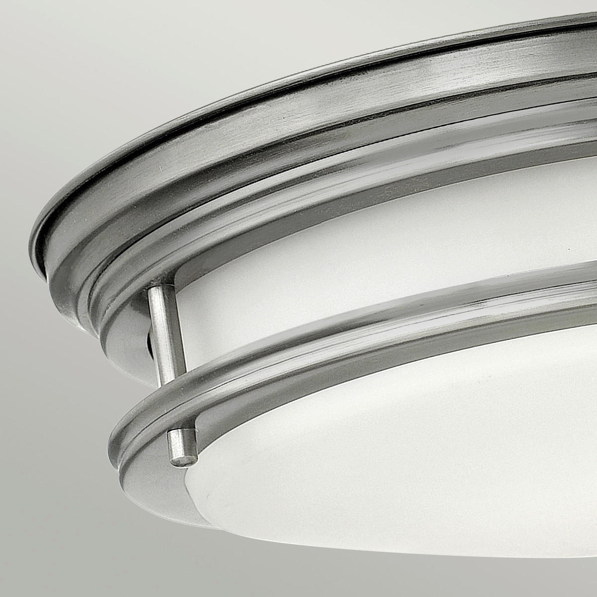 DECKENLEUCHTE Elstead Hadrian 30.5/11.7 cm   - Nickelfarben, KONVENTIONELL, Glas/Metall (30.5/11.7cm) - Elstead Lighting