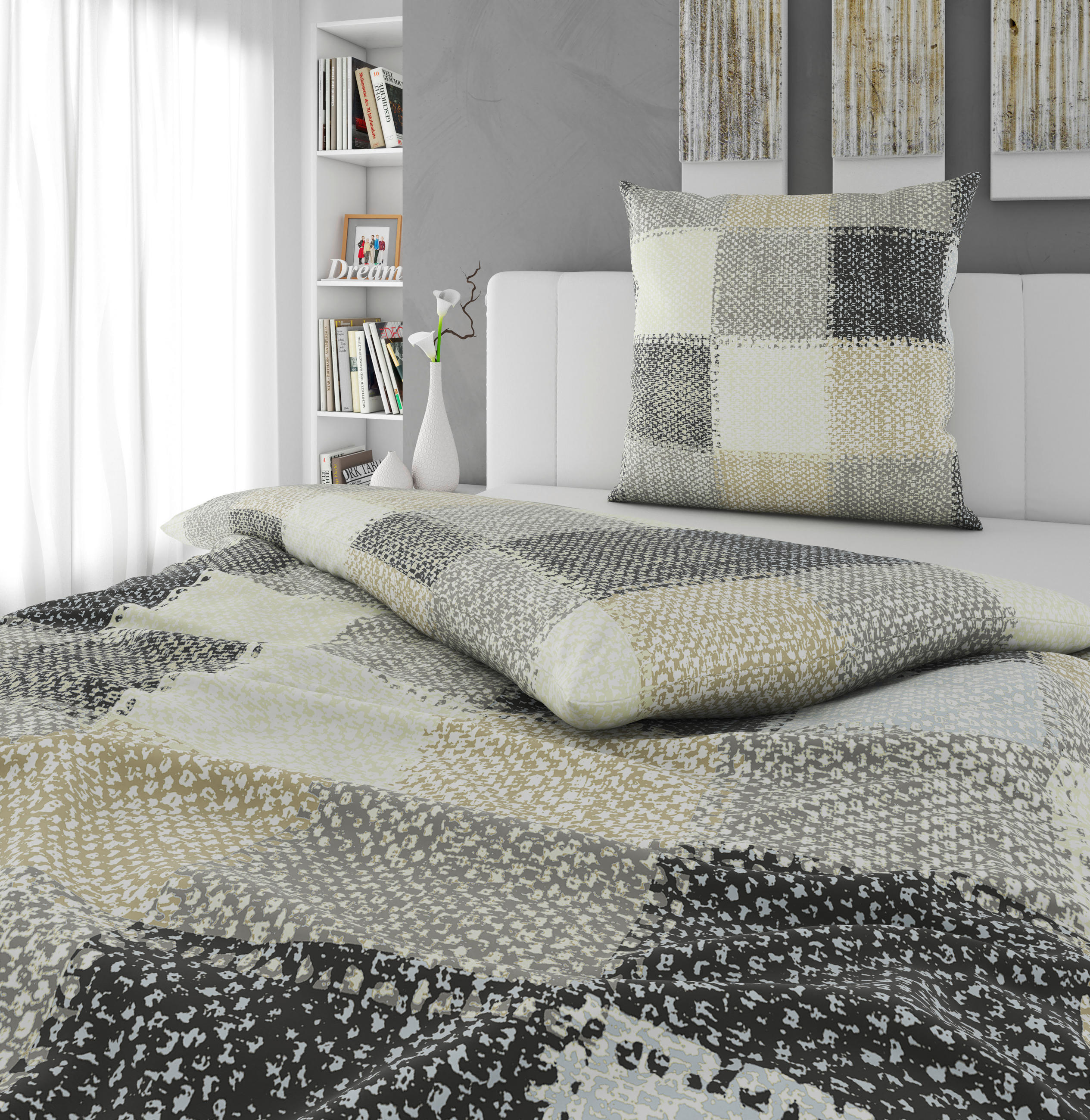 BETTWÄSCHE Flanell 135/200 cm  - Grau, Textil (135/200cm) - Novel