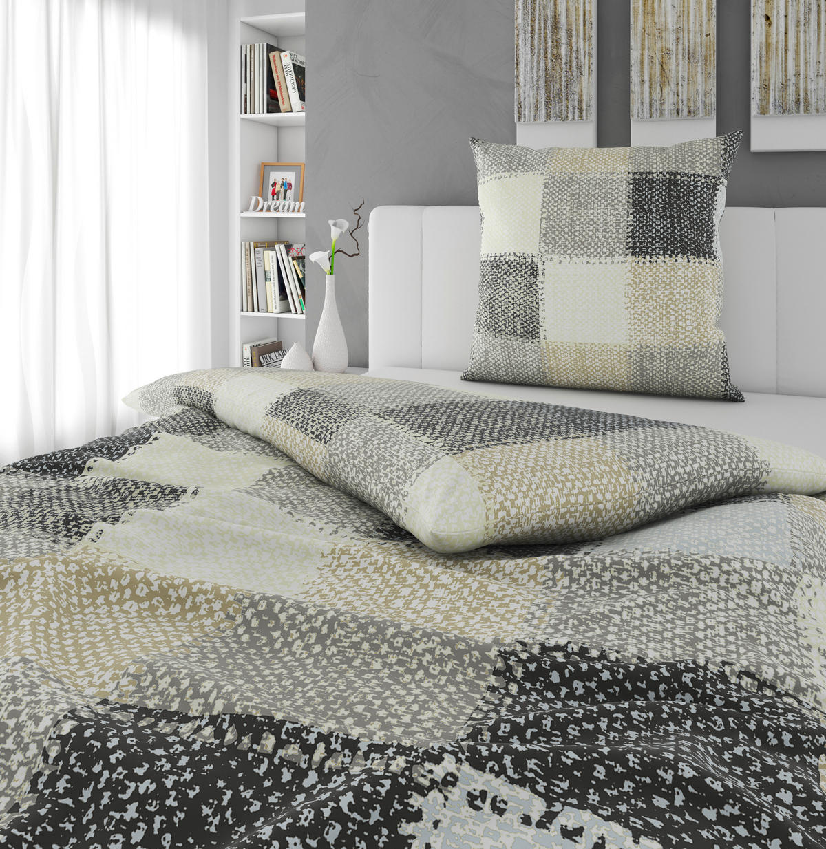 BETTWÄSCHE Flanell 135/200 cm  - Grau, Textil (135/200cm) - Novel