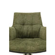 ARMLEHNSTUHL  in Edelstahl Mikrofaser, Leinenoptik  - Edelstahlfarben/Anthrazit, Design, Textil/Metall (59/89,5/63cm) - Novel