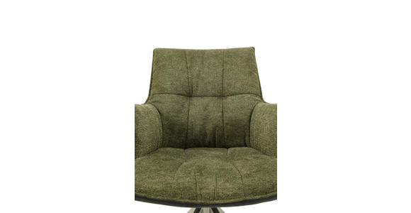 ARMLEHNSTUHL in Edelstahl Mikrofaser, Leinenoptik - Edelstahlfarben/Anthrazit, Design, Textil/Metall (59/89,5/63cm) - Novel