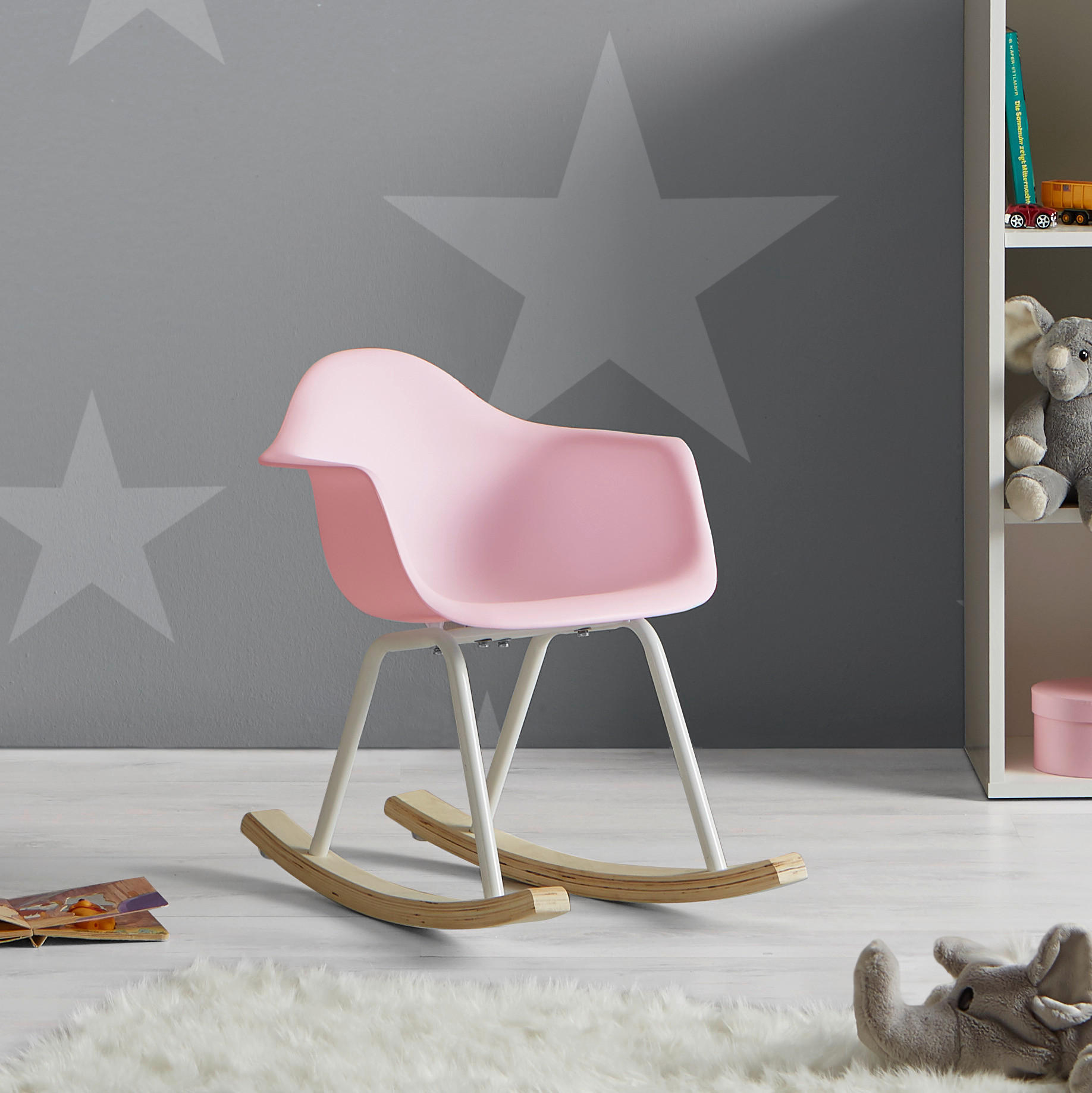 KINDERSTUHL - Rosa, MODERN, Holz/Kunststoff (41,5/60/54cm) - Bessagi Kids