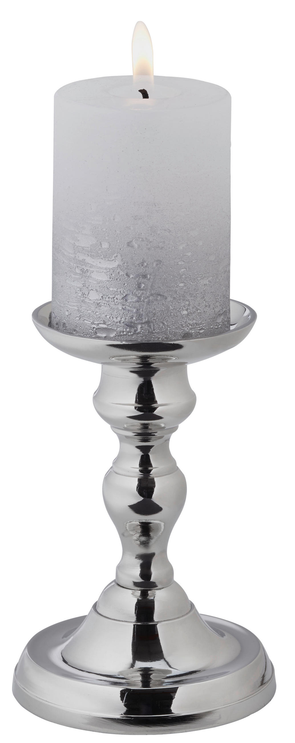 KERZENHALTER - Silberfarben, Design, Metall (8,5/12cm) - Ambia Home