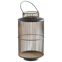 LATERNE - Goldfarben/Schwarz, Design, Metall (20/40cm) - Ambia Home