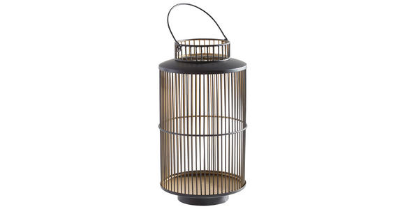 LATERNE - Goldfarben/Schwarz, Design, Metall (20/40cm) - Ambia Home
