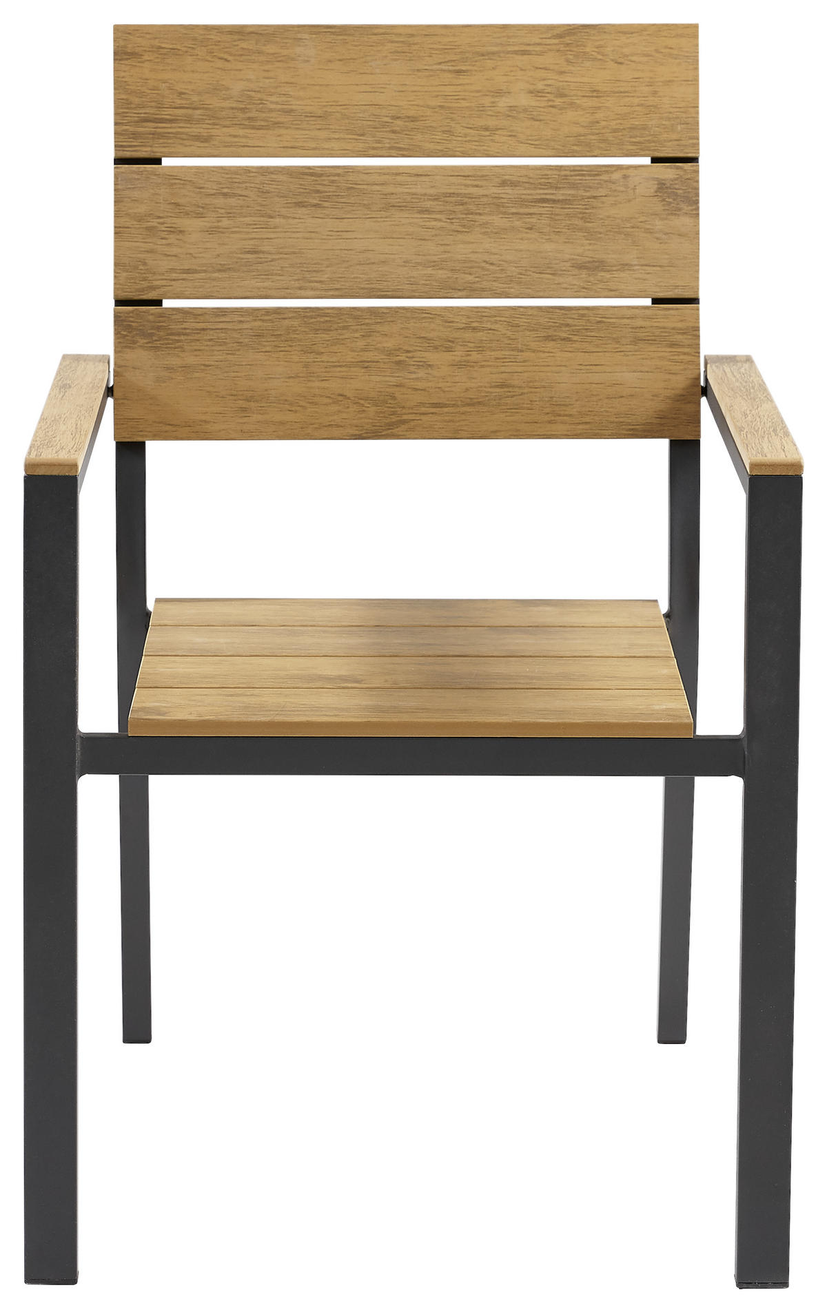 KERTI KAROSSZÉK fém, műanyag antracit, natúr színű  - natúr színű/antracit, Konventionell, műanyag/fém (56/87/61cm) - Ambia Garden