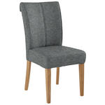 STUHL in Holz, Textil Dunkelgrau  - Dunkelgrau/Eichefarben, Natur, Holz/Textil (48/97/60,5cm) - Moderano