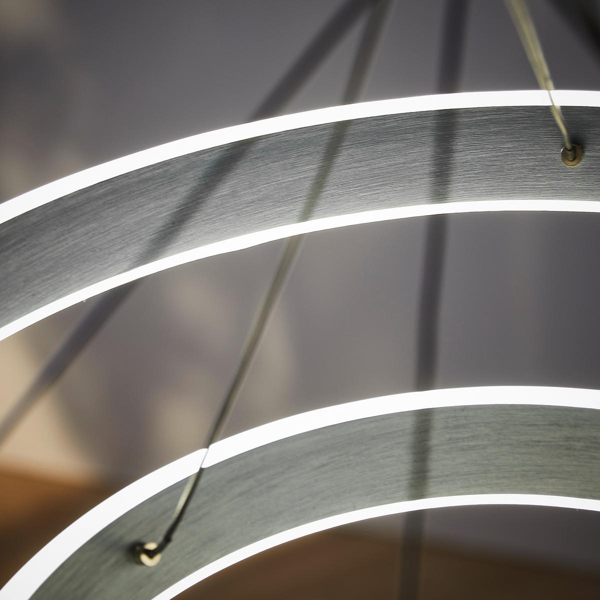 ZÁVĚSNÉ LED SVÍTIDLO, 60/150 cm  - šedá, Lifestyle, kov (60/150cm) - Ambiente