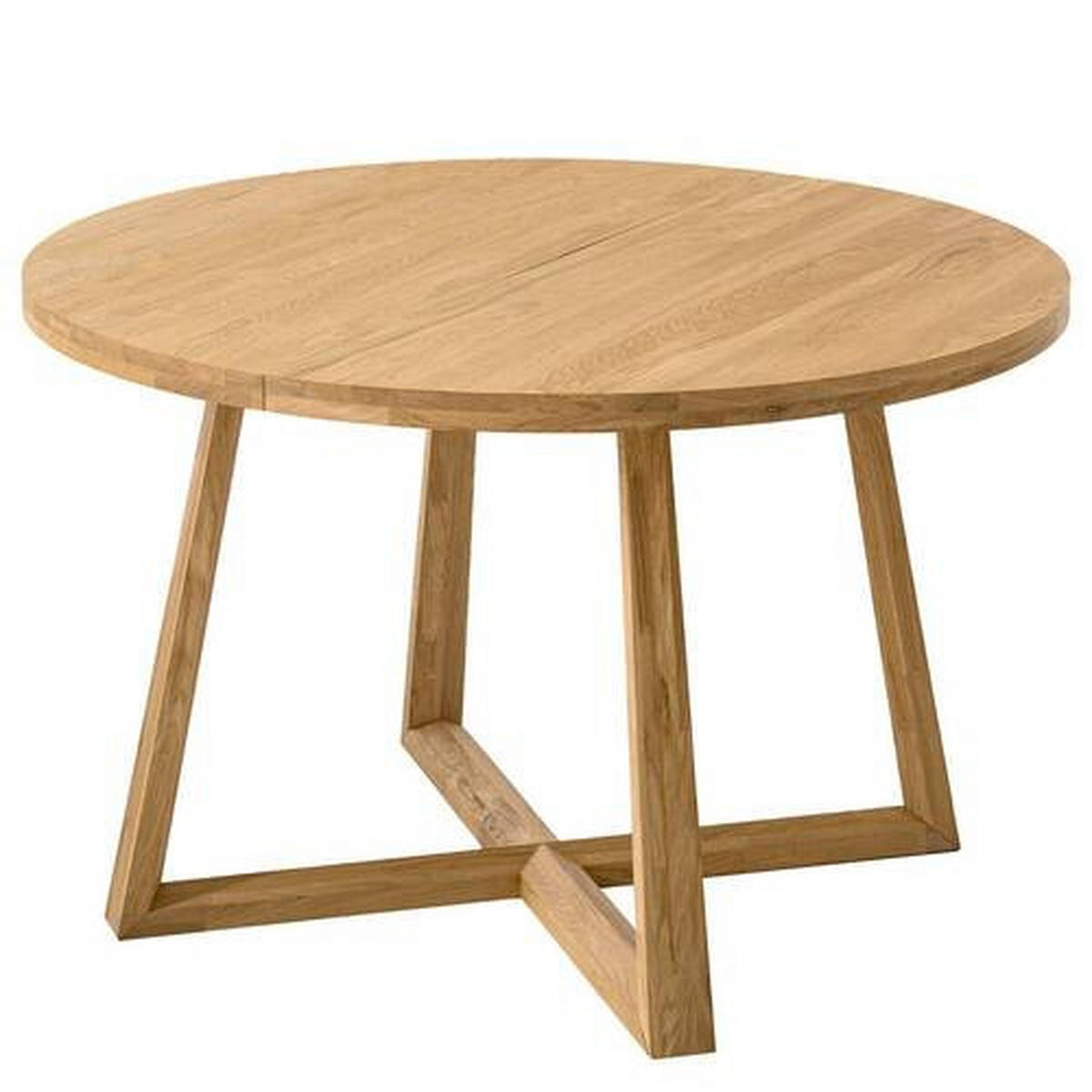 MATBORD skogsek rund  utdragbar, lämplig för offentlig miljö  - skogsek, Natur, trä (120-160/120/75cm) - home24