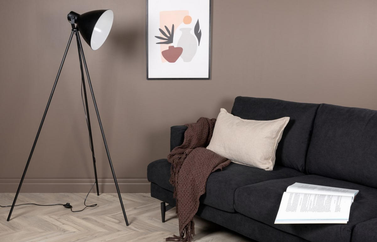 GOLVLAMPA  63/139,5/73 cm   - svart, Basics, metall (63/139,5/73cm)