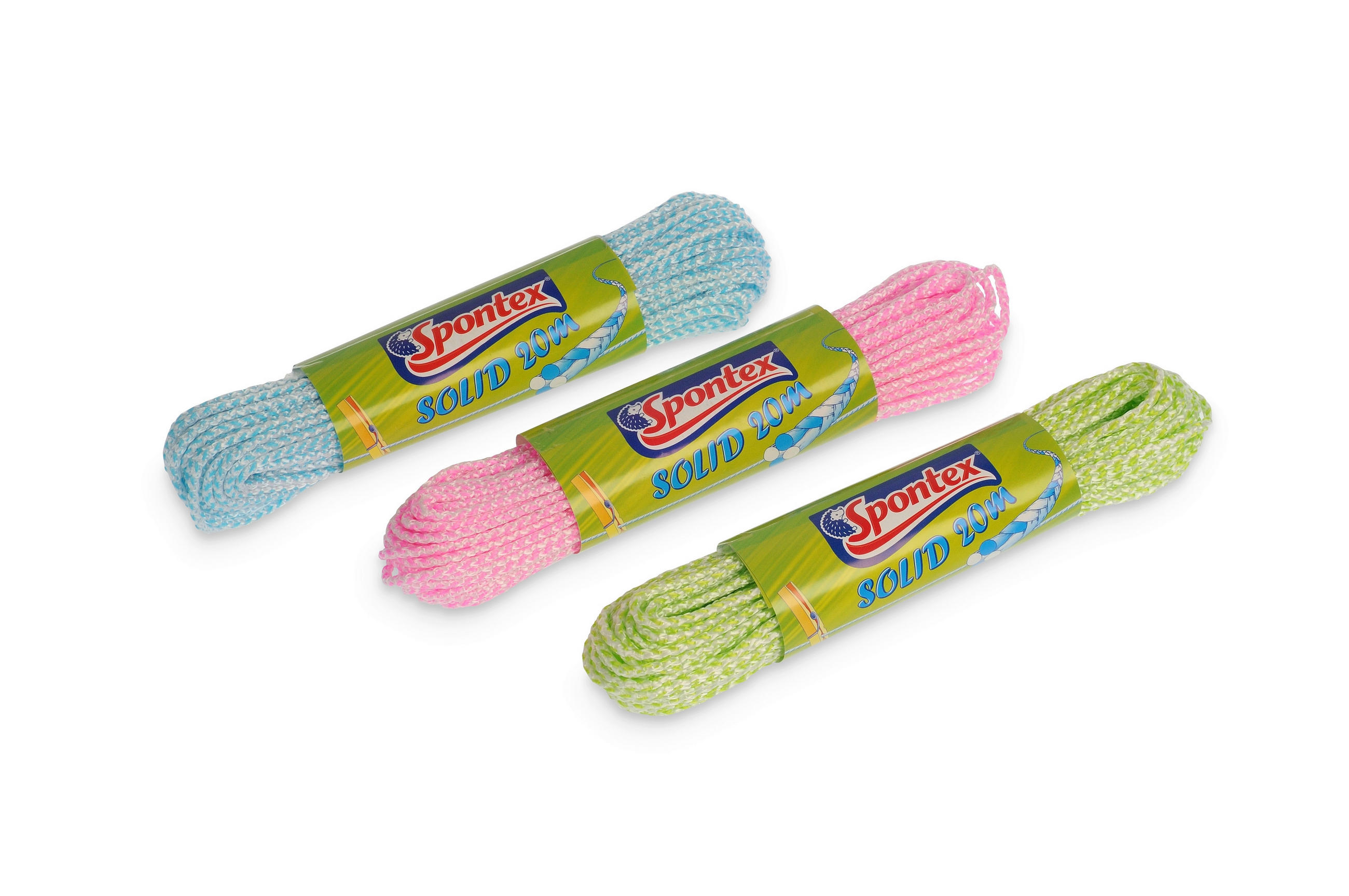 ŠNÚRA NA BIELIZEŇ 20 m - pink/pastelová modrá, Basics, plast (21/4.5/4cm) - SPONTEX