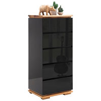 KOMMODE Chiaro  in 51/115/40 cm  - Eichefarben/Schwarz, Design, Holz/Holzwerkstoff (51/115/40cm)