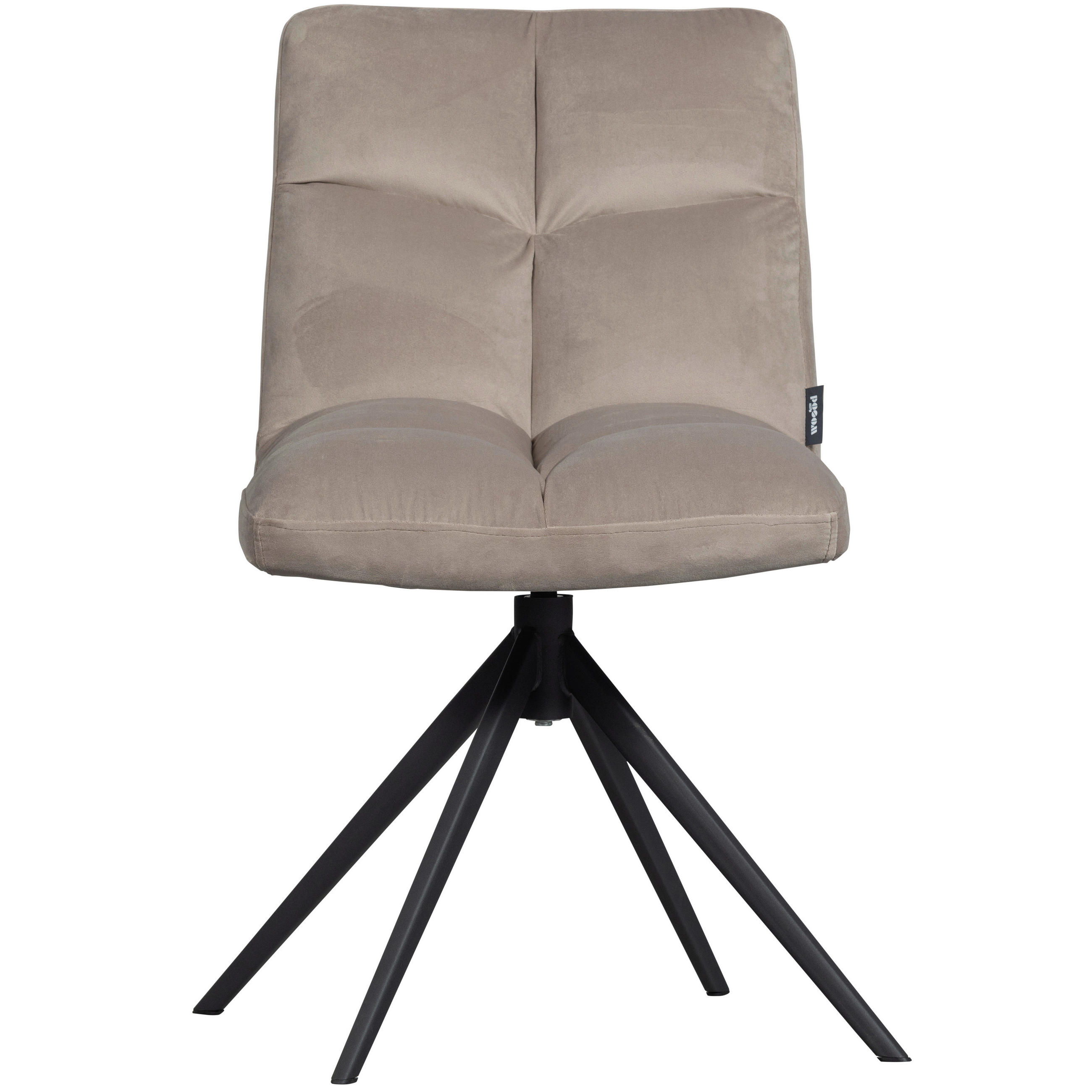 STUHL Samt Sandfarben  - Sandfarben/Schwarz, Design, Textil/Metall (48/80/45cm) - Livetastic