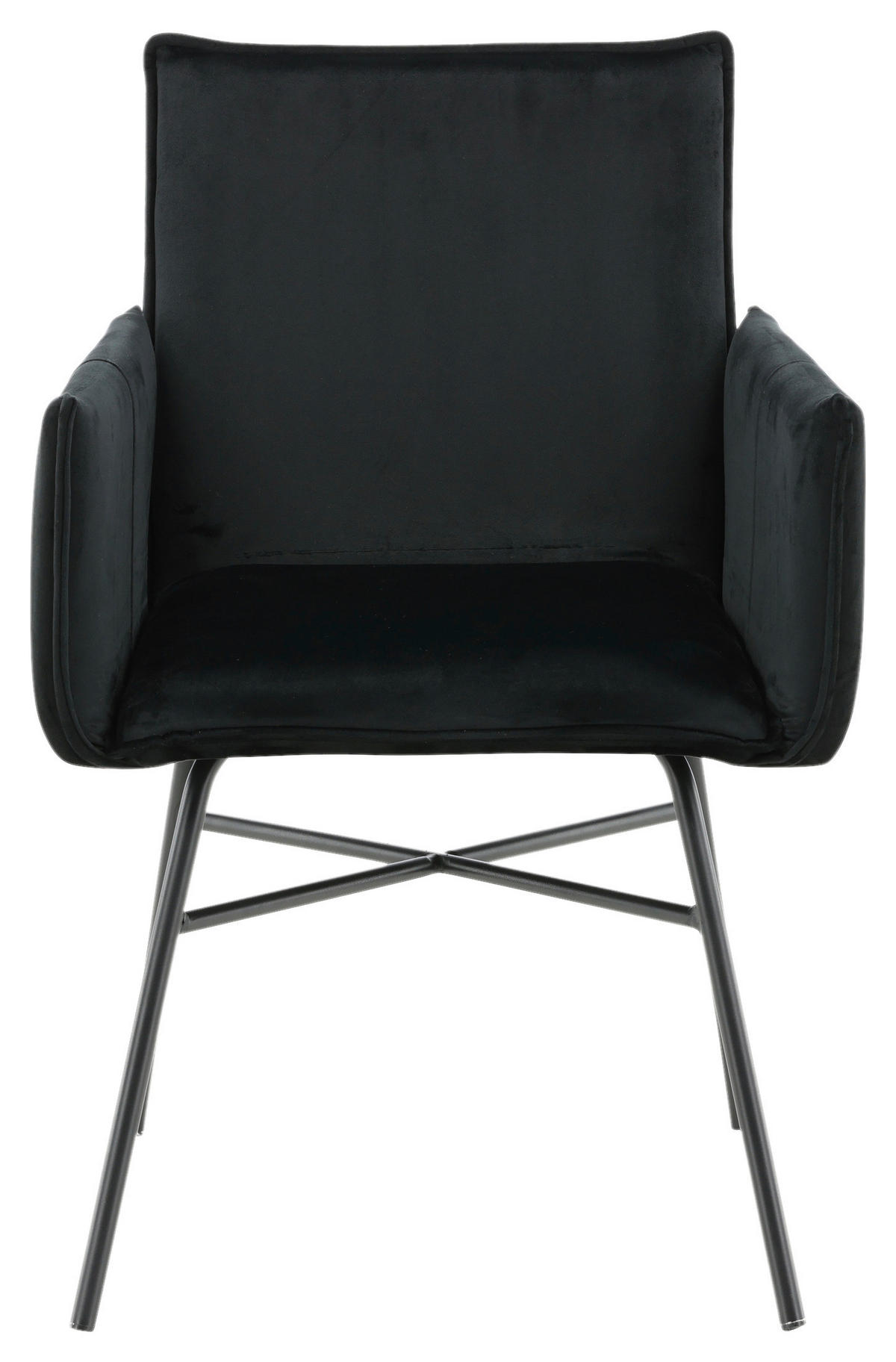 STOL stål sammet  - svart, Design, metall/textil (57/87/60cm) - Livetastic