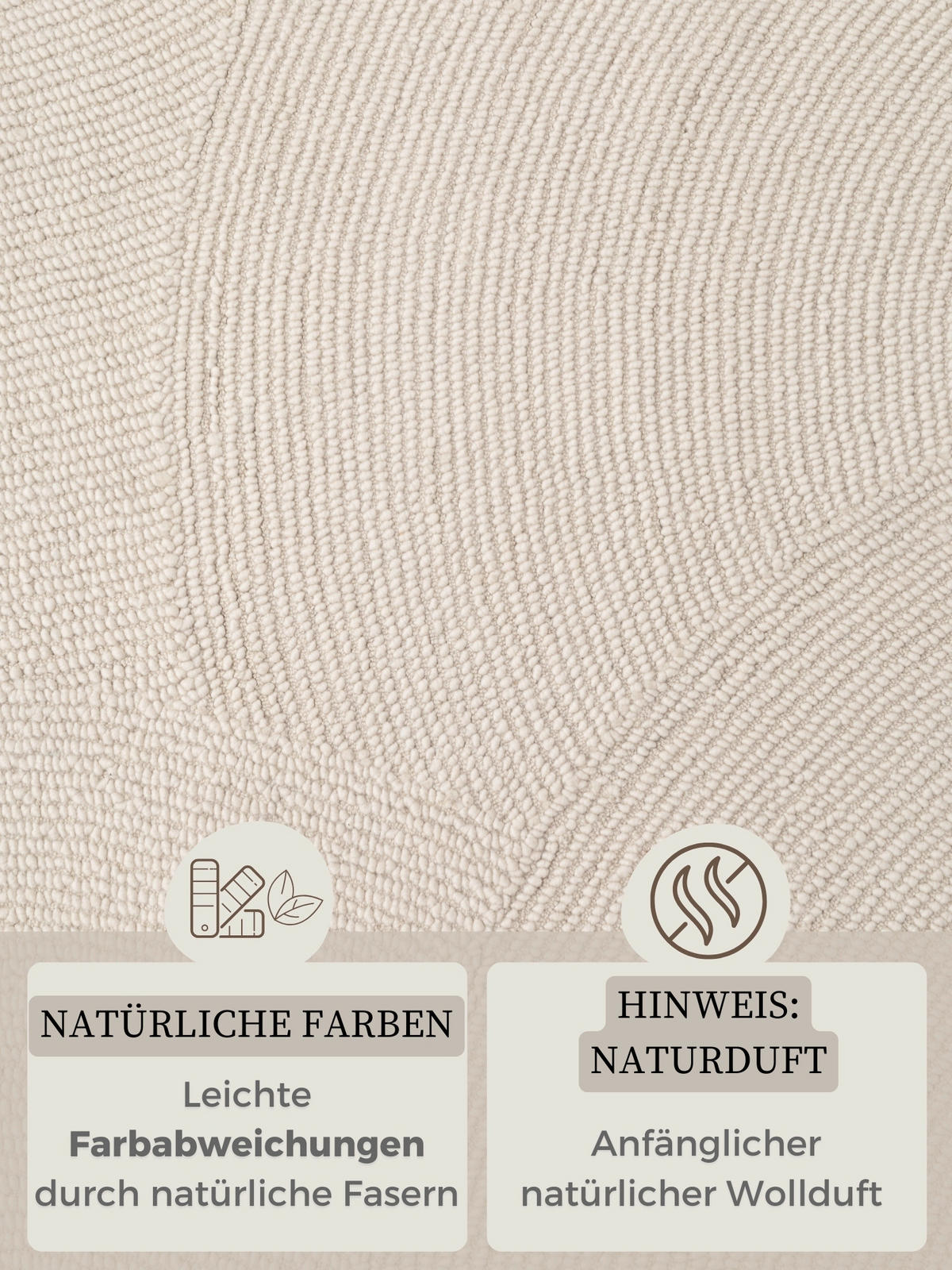 WOLLTEPPICH 160/230 cm Calmio Creme rechteckig  - Creme, Basics, Textil (160/230cm) - Hanse Home