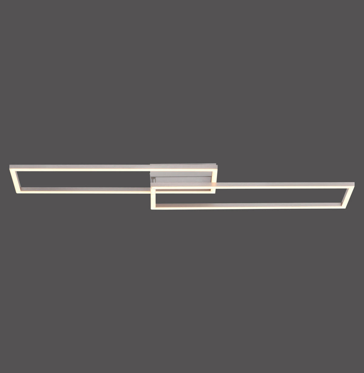 LED SVJETILJKA STROPNA  - boje oplemenjenog čelika, Design, metal/plastika (92,4/22/7cm)