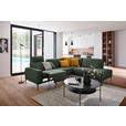 ECKSOFA  in Flachgewebe Grün  260/210 cm  - Schwarz/Grün, Design, Textil/Metall (260/210cm) - Johann Jakob