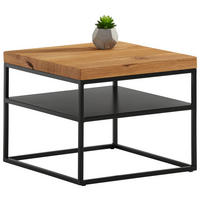 KONFERENČNÝ STOLÍK, drevo, kov, 50/50/40 cm - čierna, Design, kov/drevo (50/50/40cm) - Novel