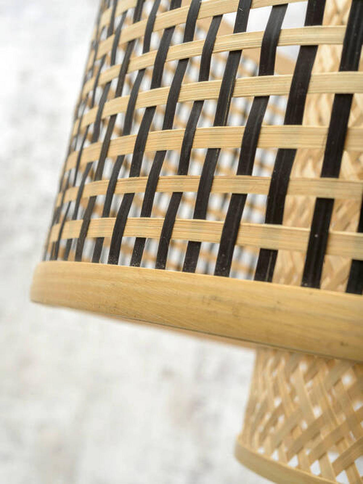 STEHLEUCHTE    - Schwarz/Naturfarben, Trend, Holz (176/30/75cm) - Good & Mojo