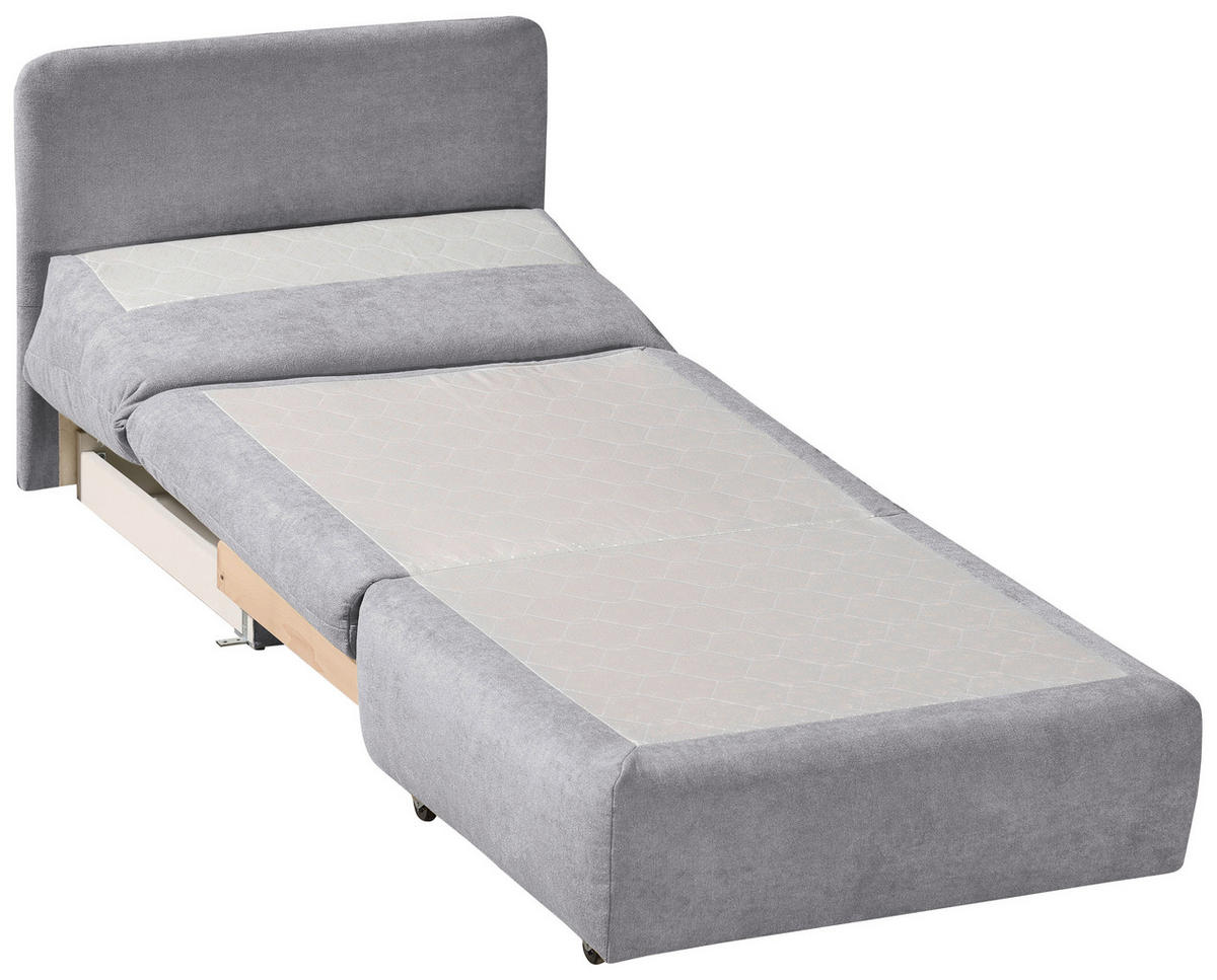 SCHLAFSESSEL  mit Flachgewebe Hellgrau  - Hellgrau, Design, Textil (90/89/83cm) - Novel