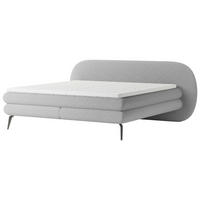 PAT BOXSPRING  in gri deschis  - gri deschis/negru, Modern, metal/textil (228/100/220cm) - Esposa