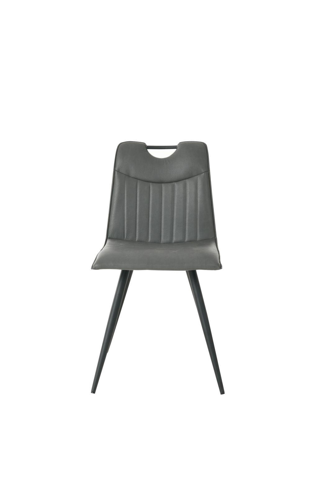 STOLICA  tamno siva  drvo, metal, tekstil      - tamno siva/crna, drvo/metal (46/88/53cm)