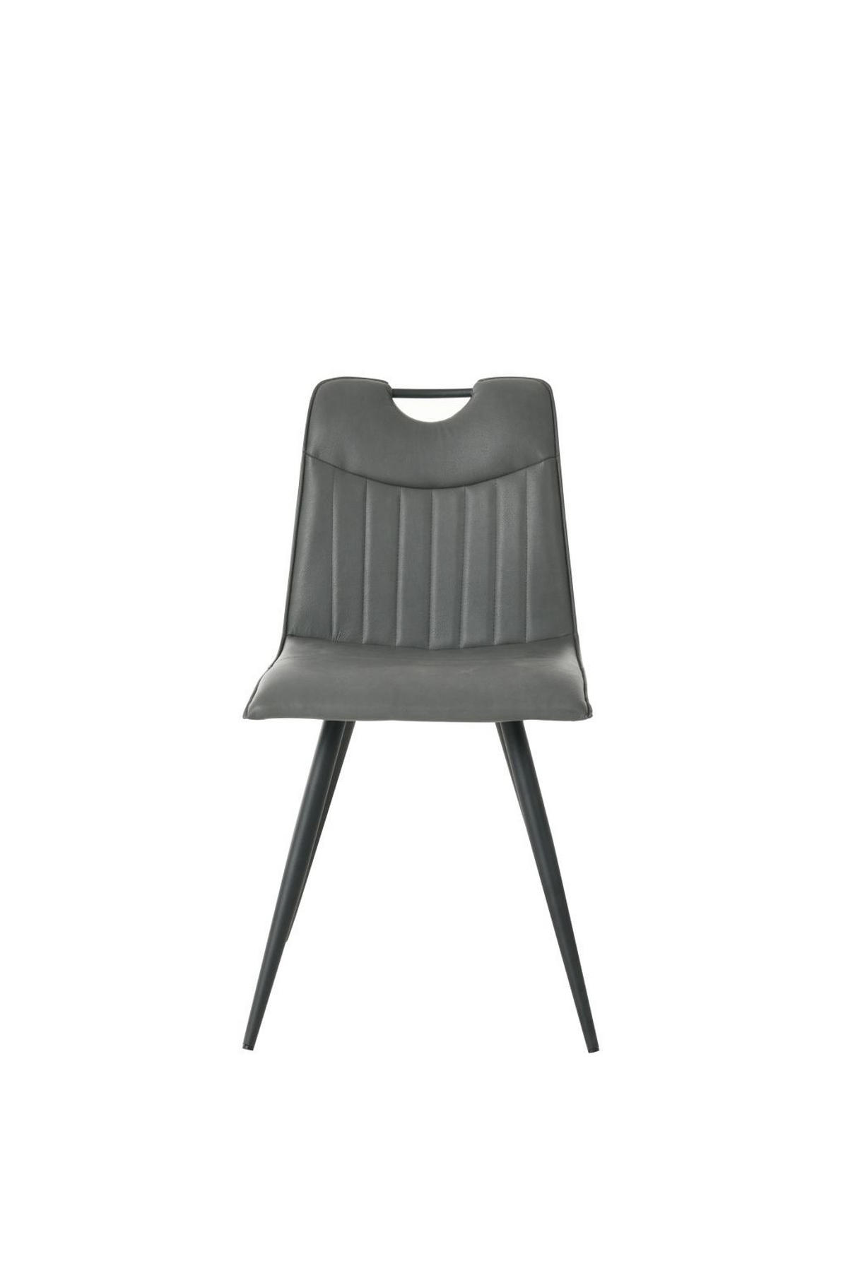 STOLICA  tamno siva  drvo, metal, tekstil      - tamno siva/crna, drvo/metal (46/88/53cm)